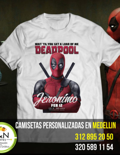 Camiseta Deadpool personalizada medellin