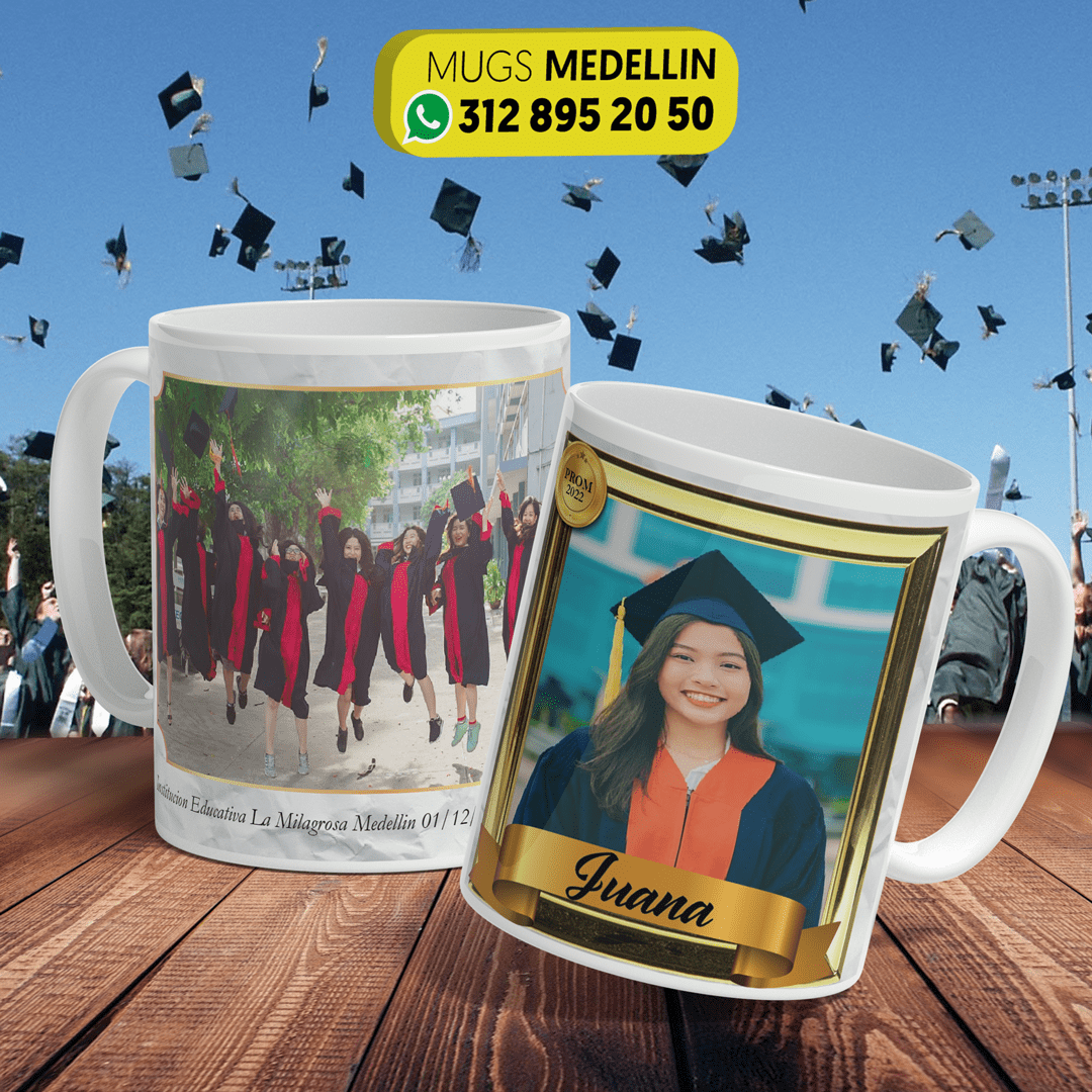Mugs de Graduacion en Medellin Personalizados recordatorio para bachiller 