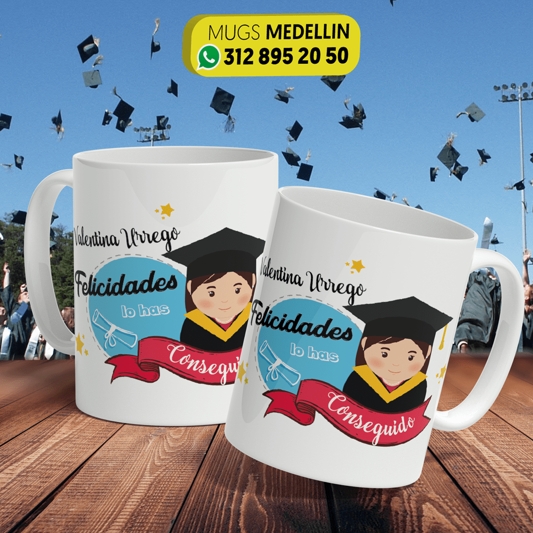 Mugs de Graduacion en Medellin Personalizados recordatorio para bachiller 