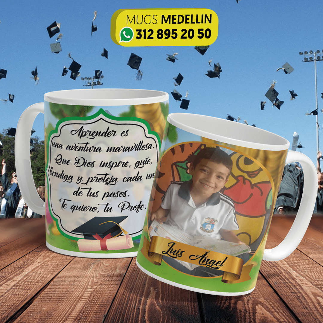 Mugs de Graduacion en Medellin Personalizados recordatorio para graduacion quinto