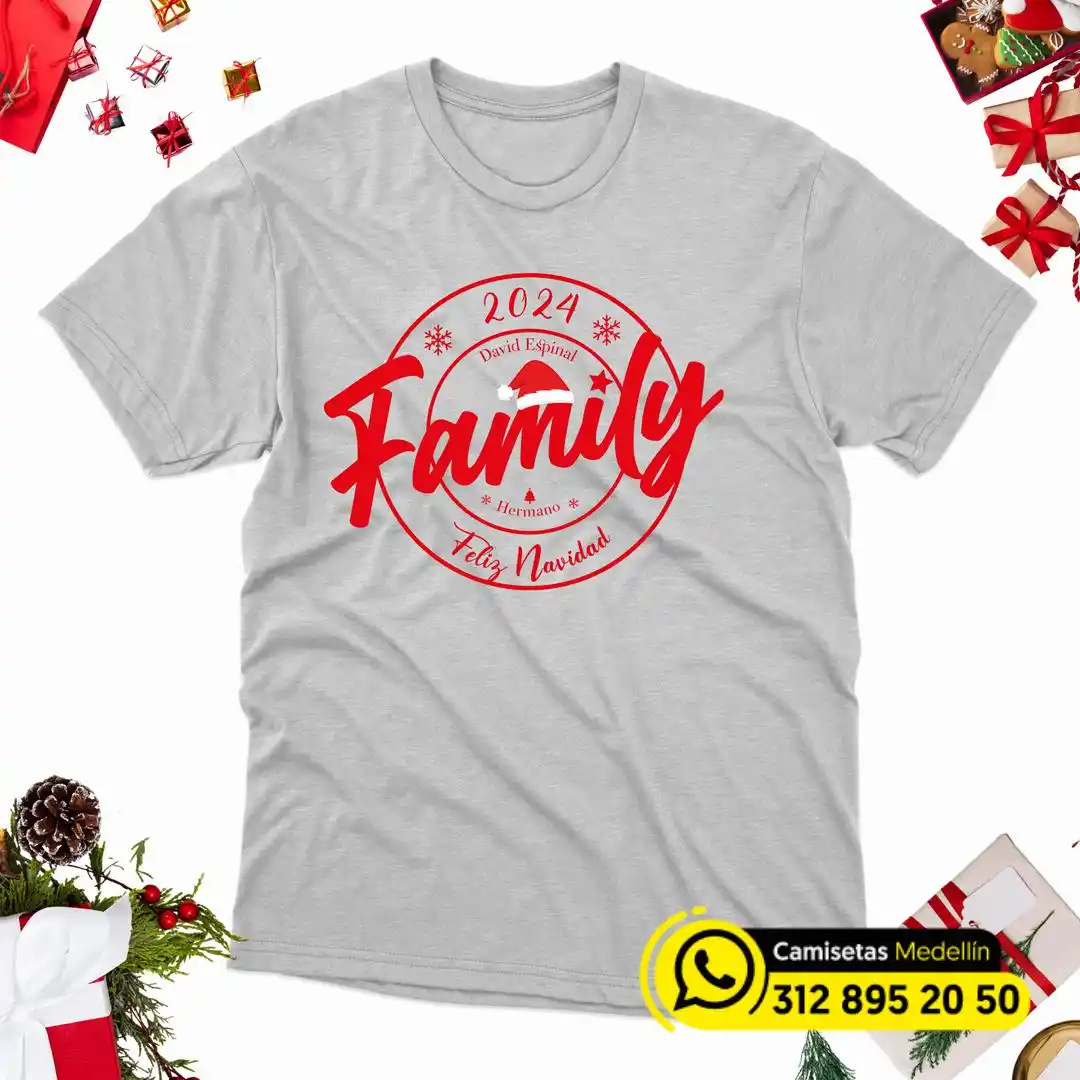 camisetas navidad familia medellin