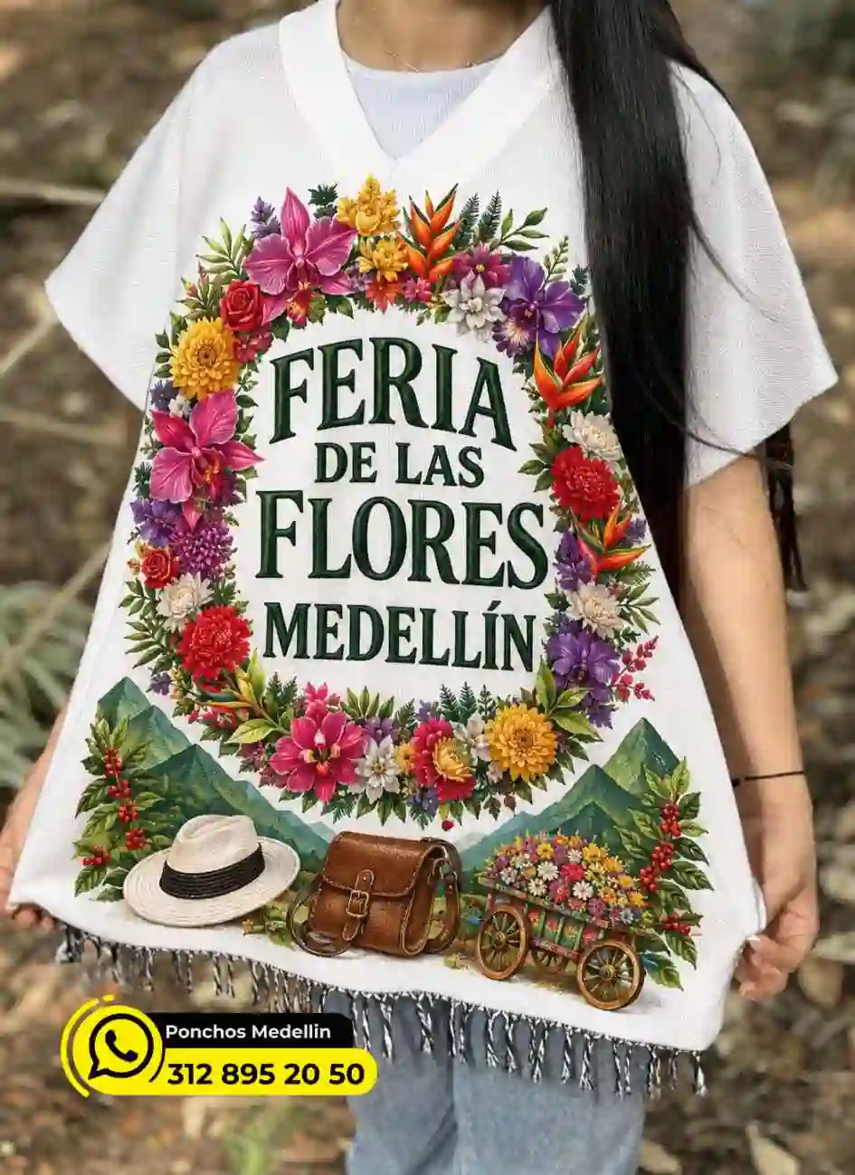 ponchos feria de flores medellin personalizados